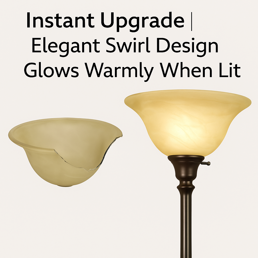 Alabaster Glass Floor Lamp Shade Replacement – 12”