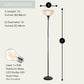 Torchiere Threshold Floor Lamp with Bronze Finish & Frosted White Shade