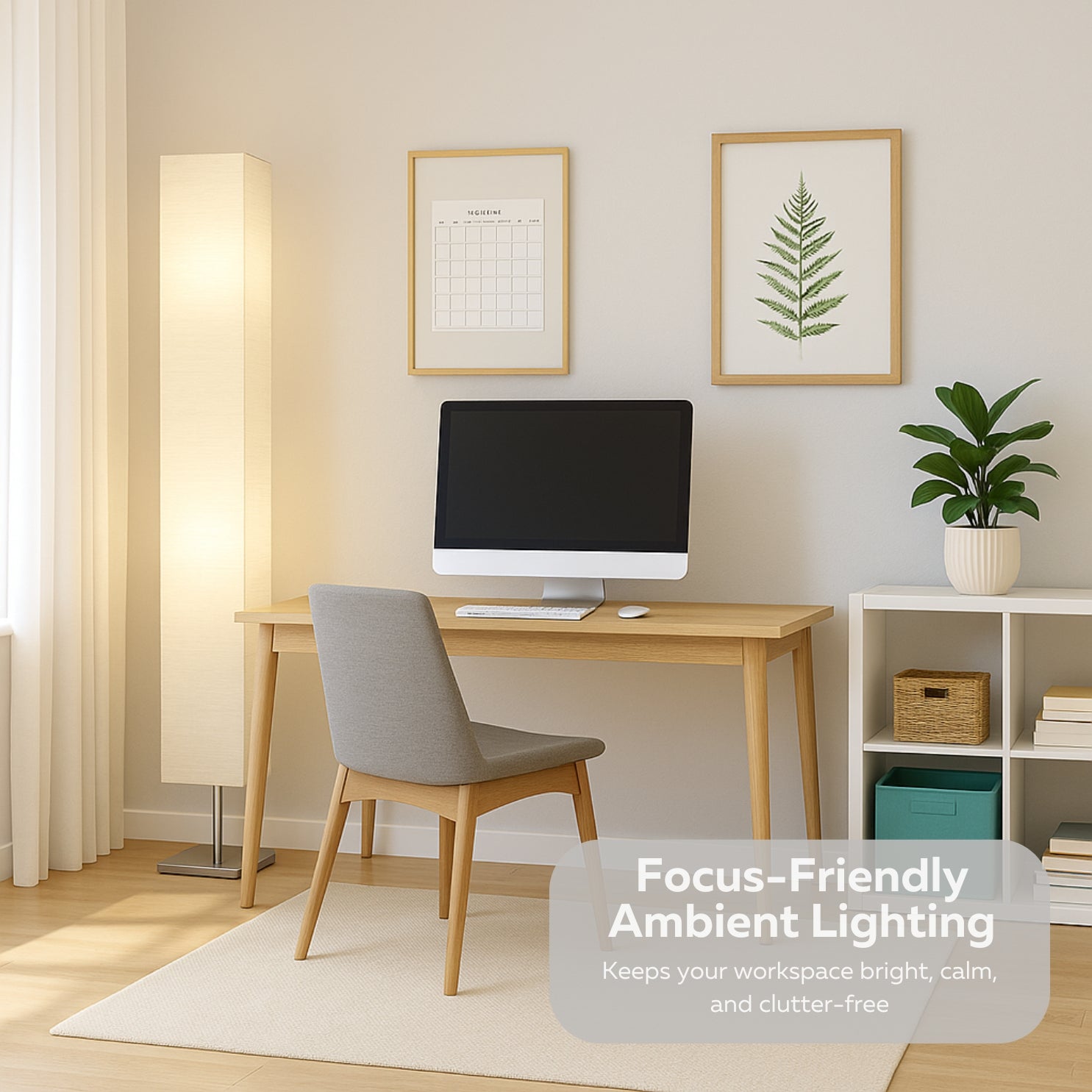 Honors Paper Floor Lamp and White Paper Shade and Foot Switch