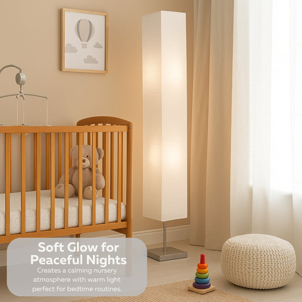 Honors Paper Floor Lamp and White Paper Shade and Foot Switch