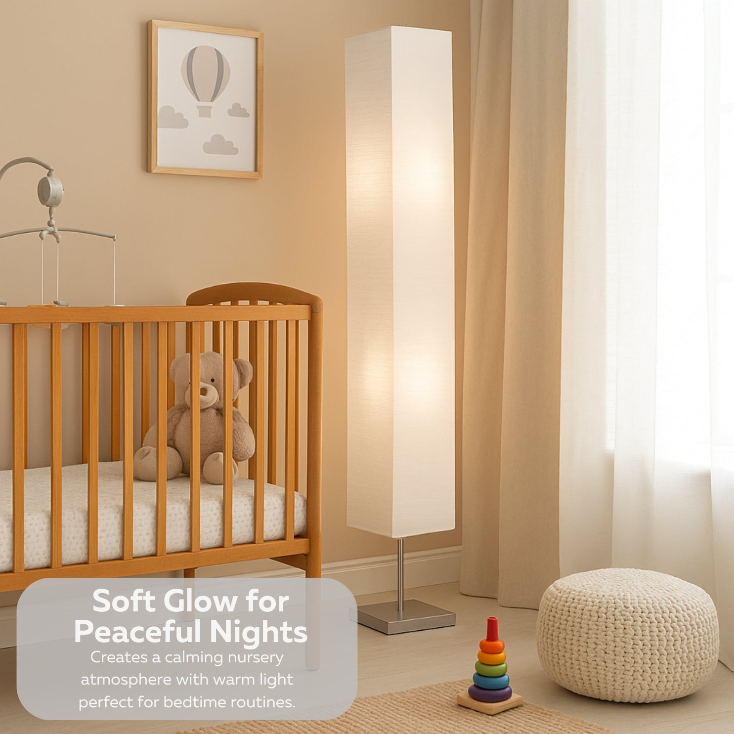 Honors Paper Floor Lamp and White Paper Shade and Foot Switch