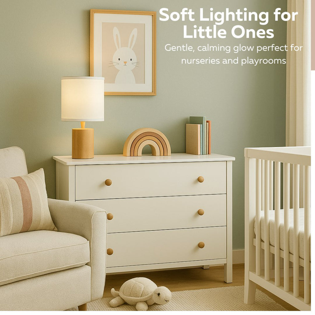 Hand-Crafted Natural Linen Lamp Shade – 8”x8”x11” White Drum Shade for Table or Floor Lamps, Fits Most Light Fixtures, Nickel Spider Harp Included (1-Pack)