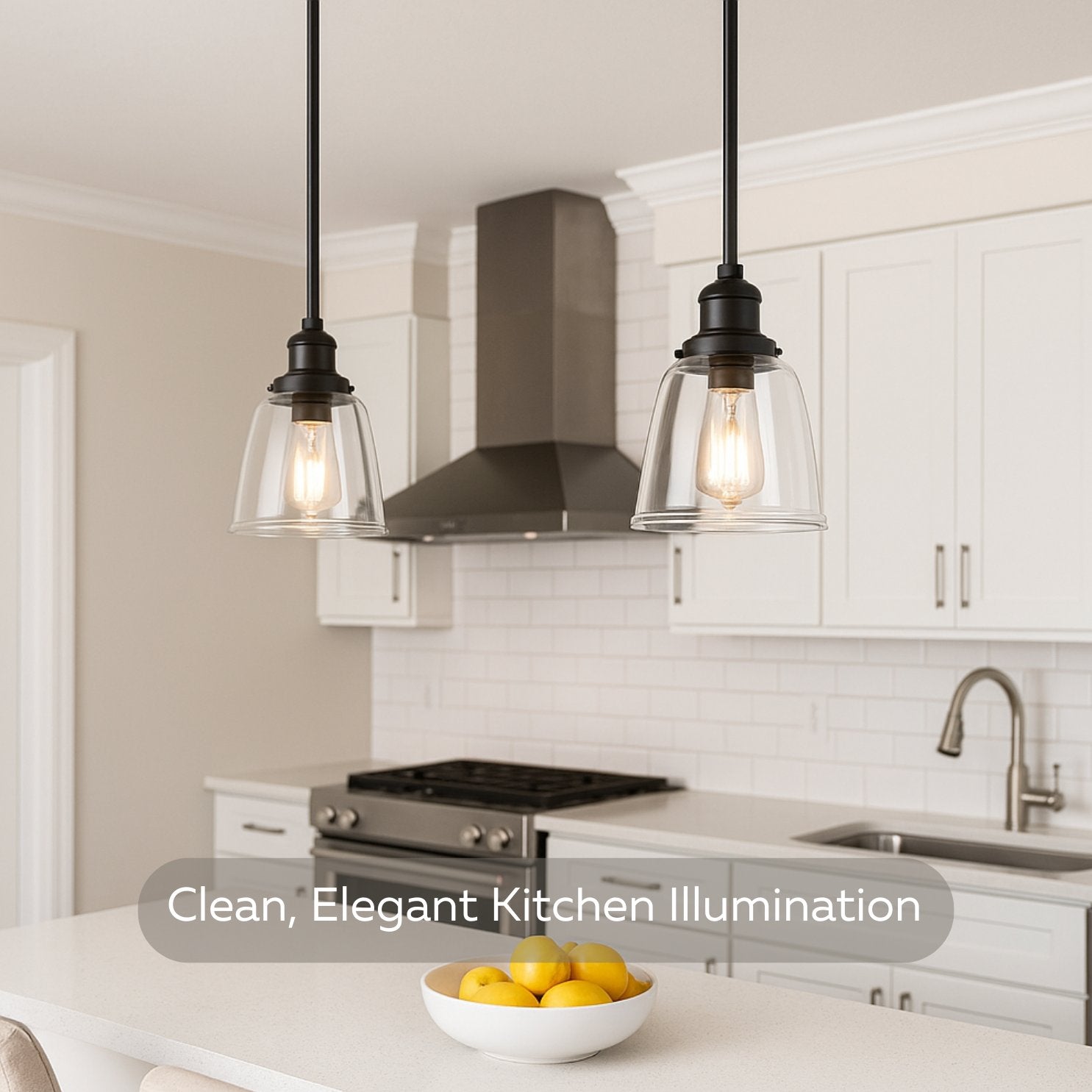 Ceiling Fan Glass Lamp Shades – 4 Pack