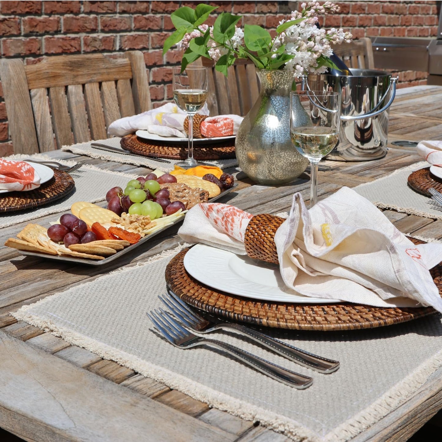 Beige Woven Placemats Set of 4