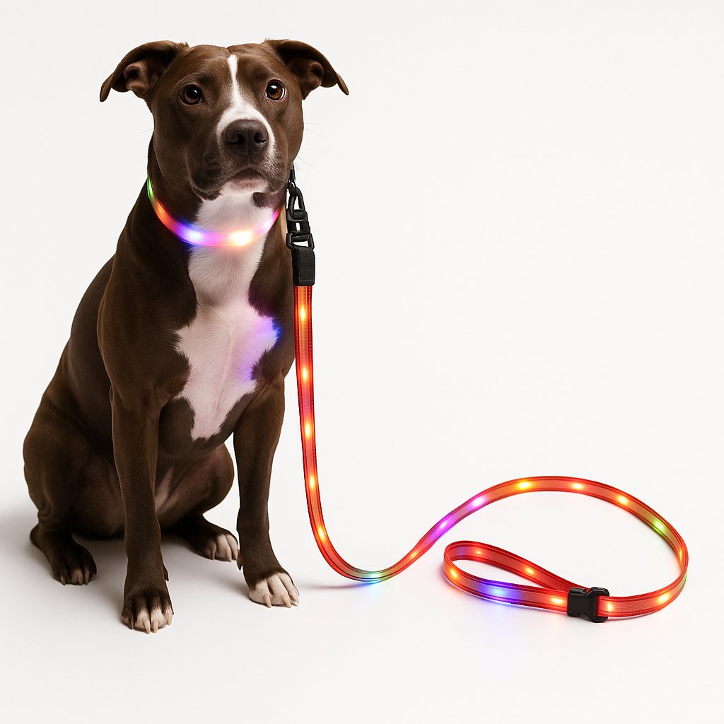 Flash Pet Led Dog Leash Safety Light with Maximum Visibility Up to 1100 Ft