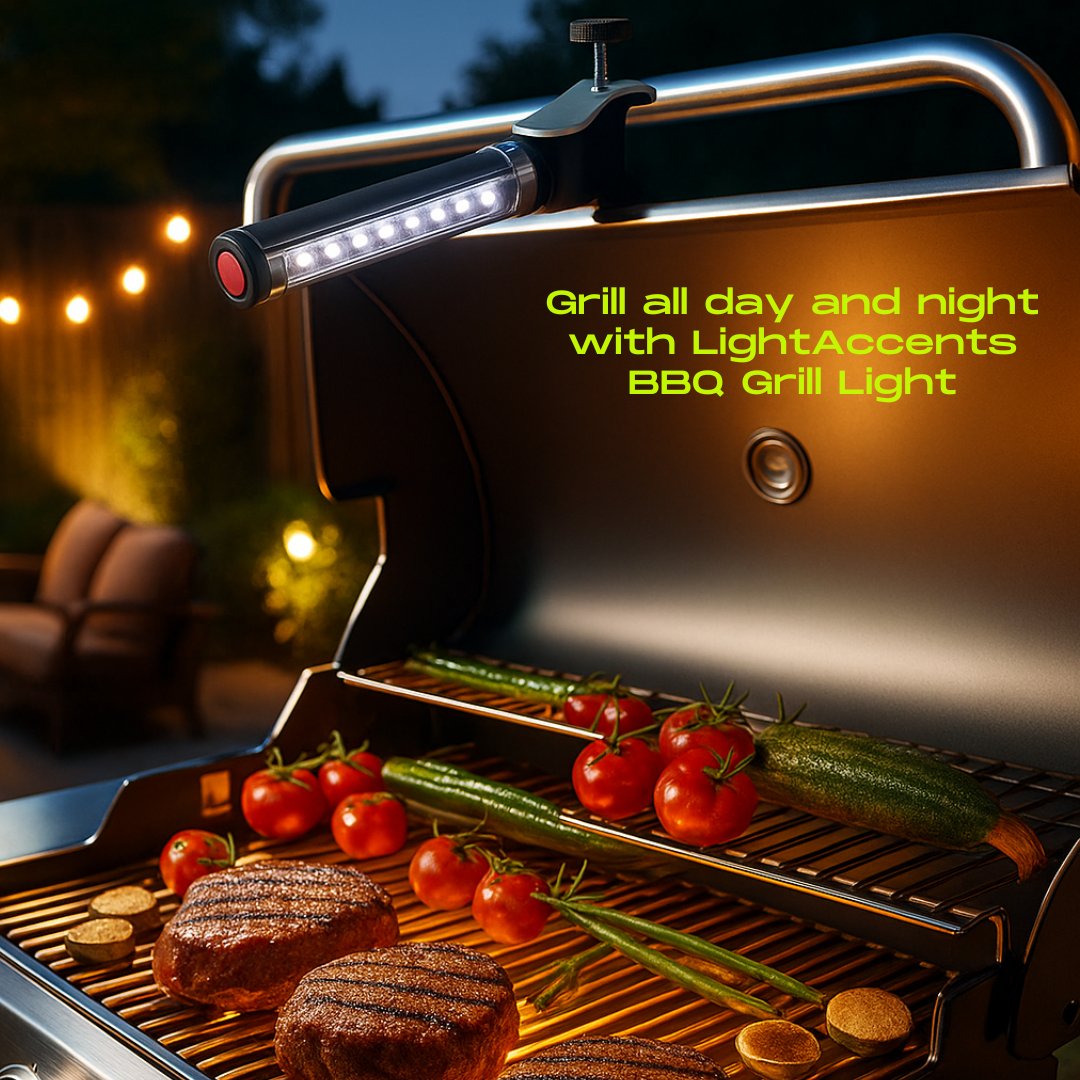 Barbecue Grill Light – Battery Operated LED with Adjustable 180° Aluminum Clamp