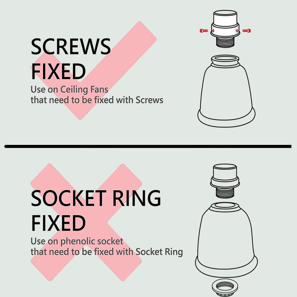 Ceiling Fan Glass Lamp Shades – 4 Pack