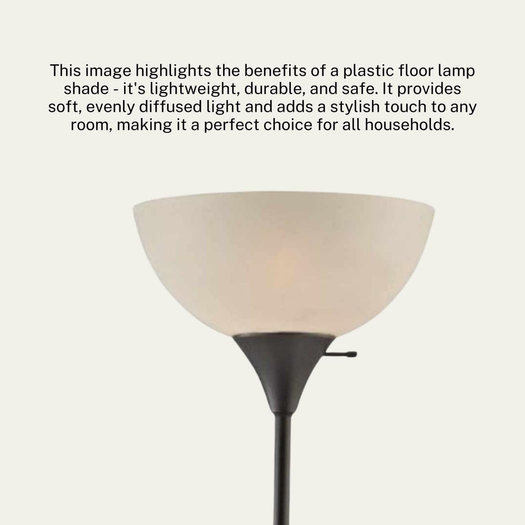 Stand Up Floor Lamp in Black - Modern Corner Light with White Opal Bowl Shade  72" Tall, 150-watt