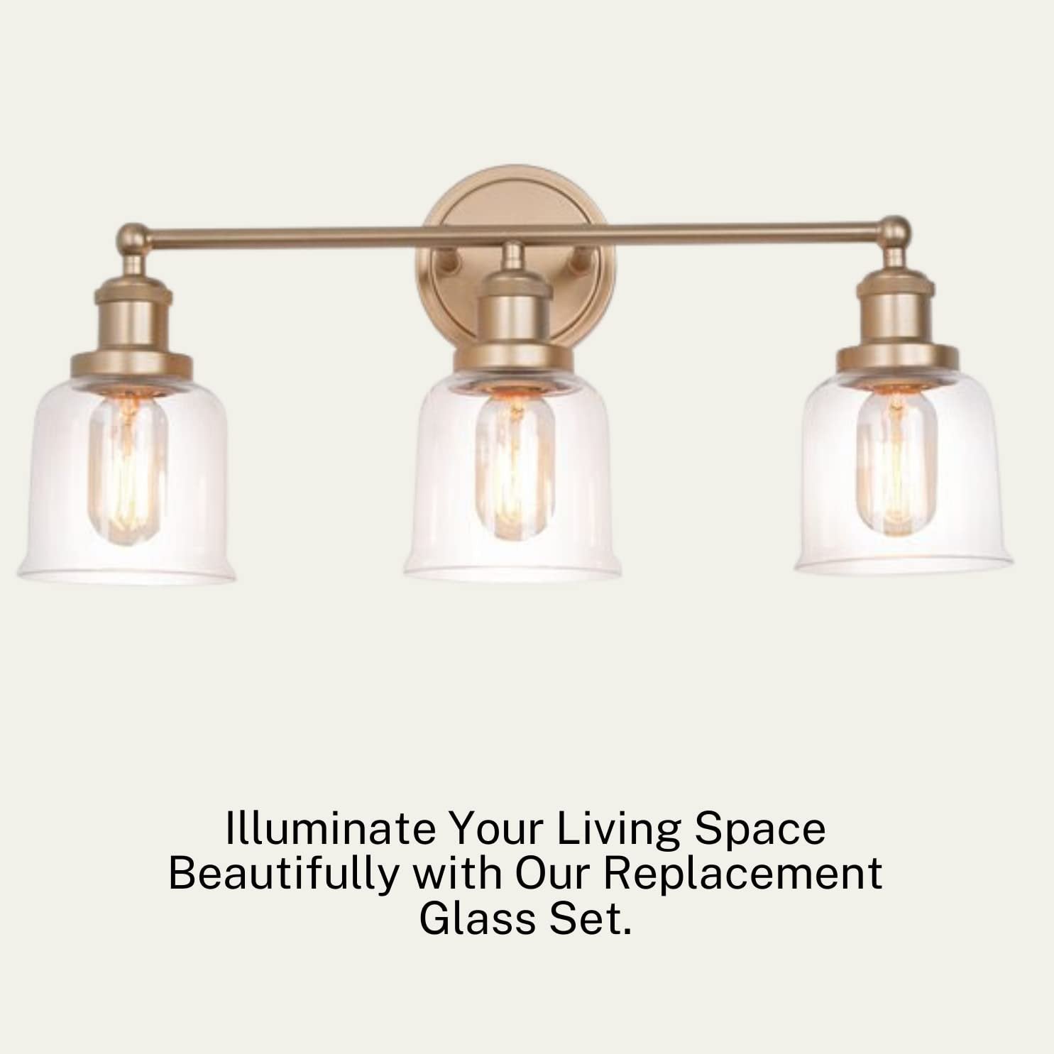 Ceiling Fan Glass Lamp Shades – 4 Pack
