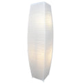 Japanese Rice Paper Floor Lamp 50” Tall Chrome Base with White Paper Shade