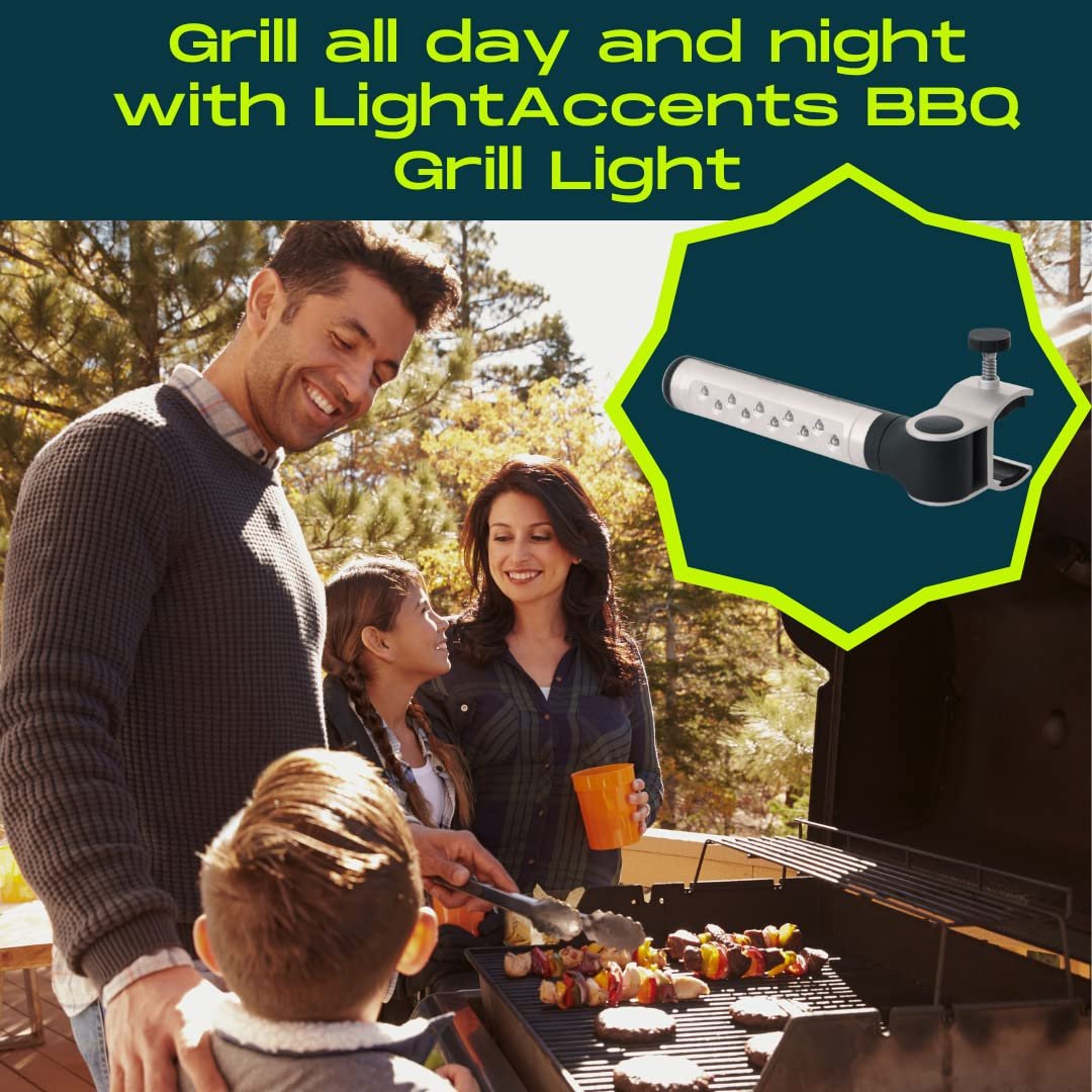 Barbecue Grill Light – Battery Operated LED with Adjustable 180° Aluminum Clamp