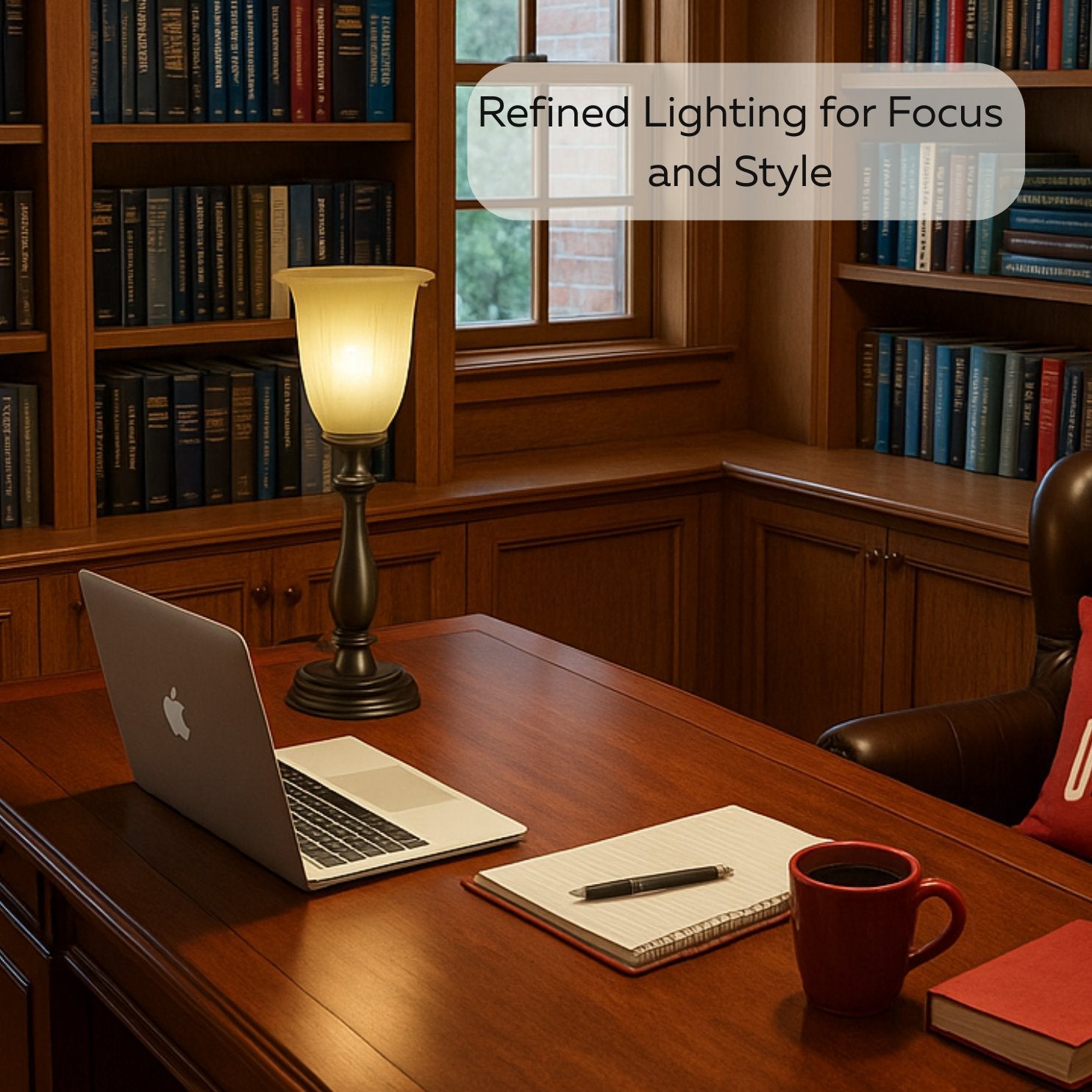 Rustic Bronze Table Lamp with Marbleized Alabaster Glass Lamp Shade - Antique Style Table Lamps for Living Room with Thick Glass Shade - Vintage Farmhouse Style Table Lamps for Bedroom (Bronze)