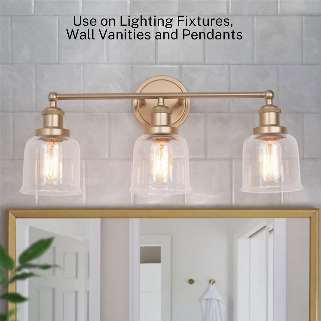 Ceiling Fan Glass Lamp Shades – 4 Pack