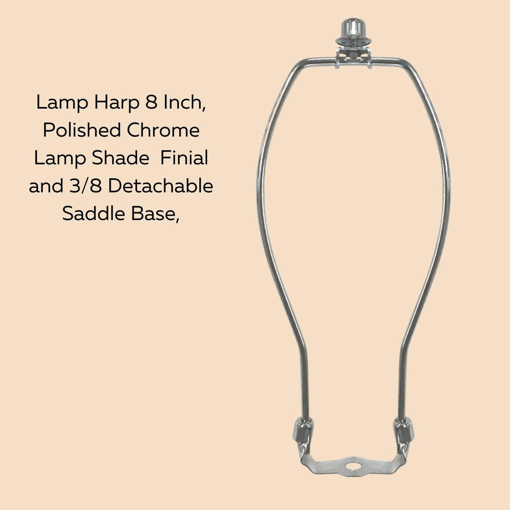 Hand-Crafted Natural Linen Lamp Shade – 8”x8”x11” White Drum Shade for Table or Floor Lamps, Fits Most Light Fixtures, Nickel Spider Harp Included (1-Pack)