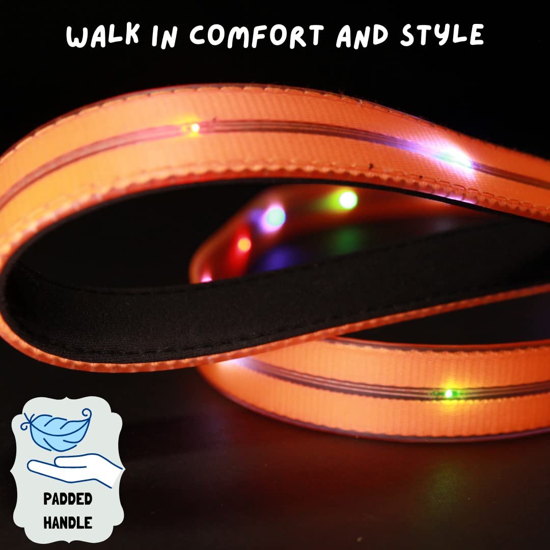 Flash Pet Led Dog Leash Safety Light with Maximum Visibility Up to 1100 Ft