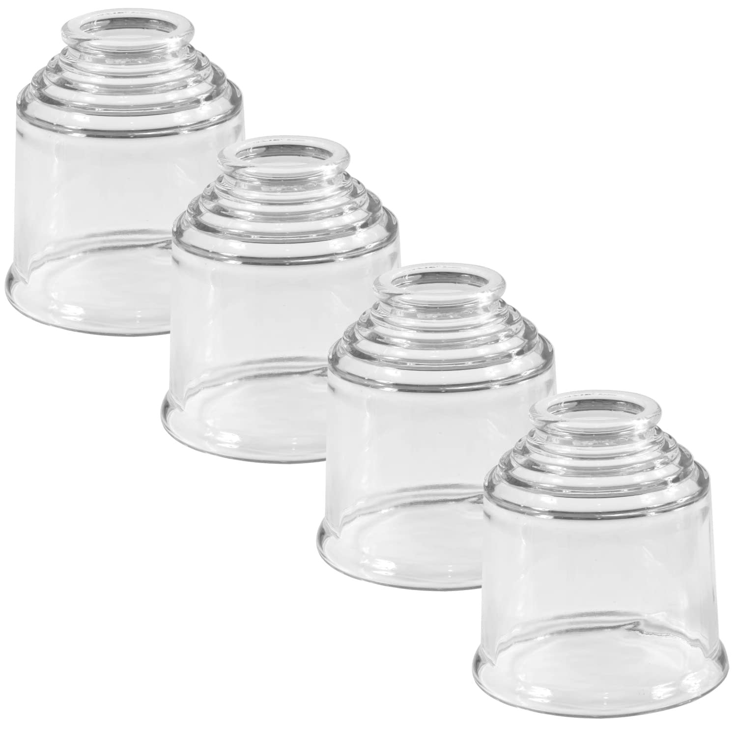 Ceiling Fan Glass Lamp Shades – 4 Pack