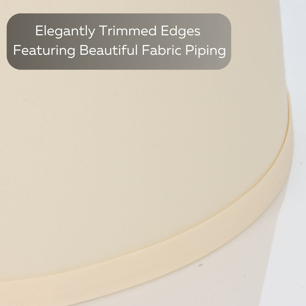 Lamp Shades For Table Lamps - Hand-Crafted Natural Linen Fabric (10" Top x 12" Diam x 9" Tall)- Fits Most Light Fixtures Nickel Spider Harp Included - Beige Linen Fabric with Nickel Finish (2-Pack)