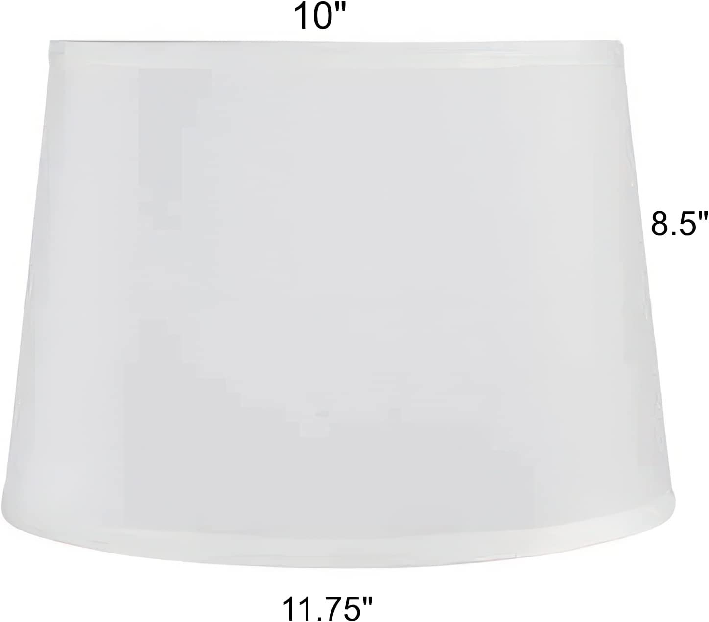 Lamp Shades For Table Lamps - Hand-Crafted Natural Linen Fabric (10" Top x 12" Diam x 9" Tall)- Fits Most Light Fixtures Nickel Spider Harp Included - White Linen Fabric with Nickel Finish (1-Pack)