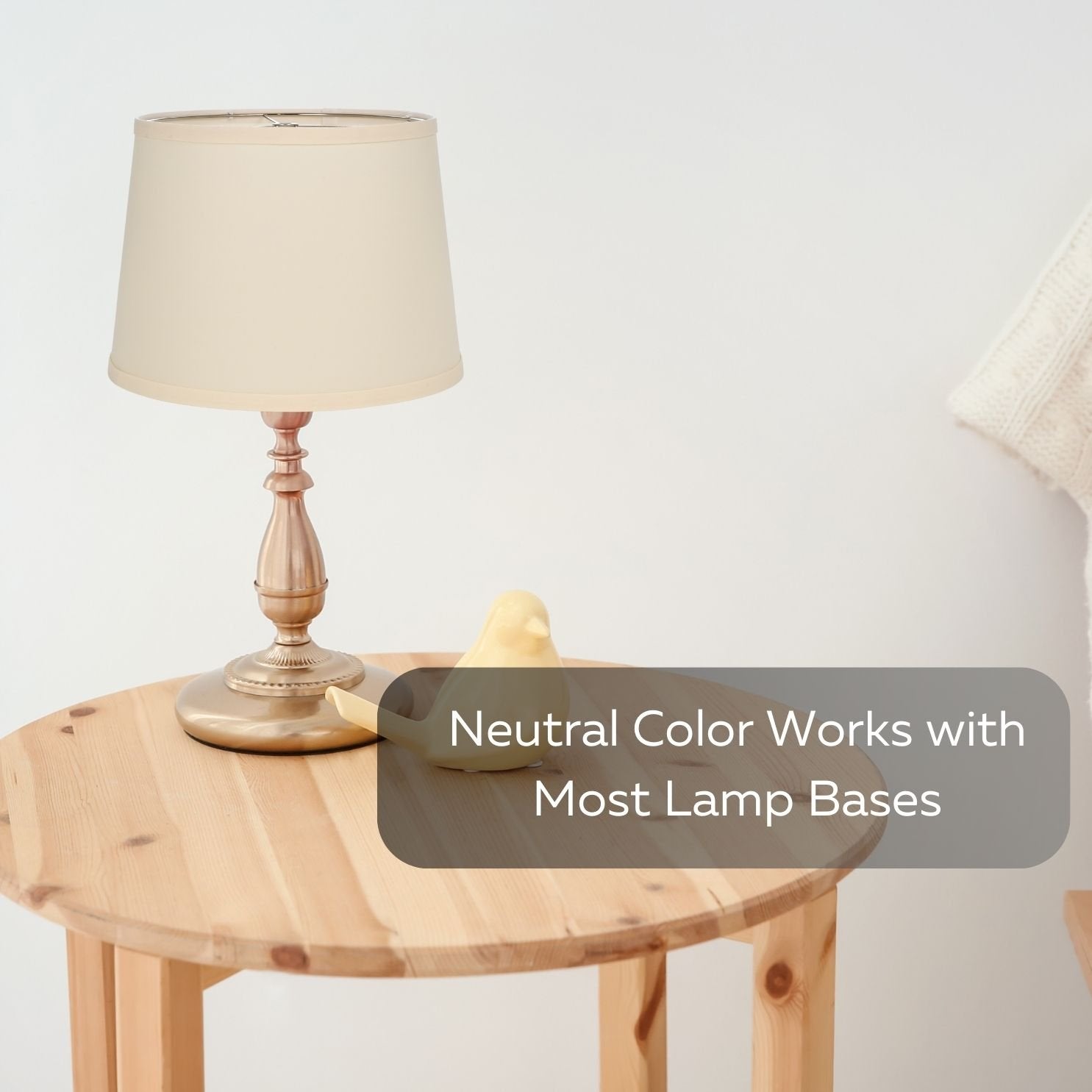 Lamp Shades For Table Lamps - Hand-Crafted Natural Linen Fabric (10" Top x 12" Diam x 9" Tall)- Fits Most Light Fixtures Nickel Spider Harp Included - Beige Linen Fabric with Nickel Finish (2-Pack)