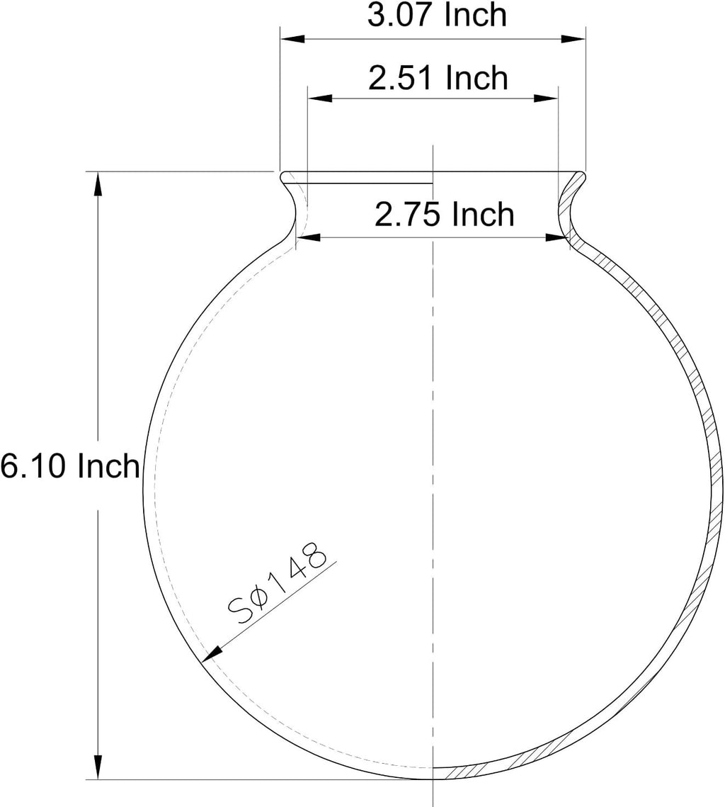 Ceiling Fan Light Covers – Opal White Glass Globes for Ceiling Fan or Flush Mount Lights – Replacement Glass Lamp Shades, Easy to Install Fan Light Globe Replacement