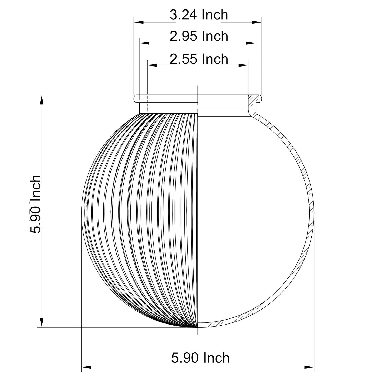 Ceiling Fan Light Covers – Opal White Glass Globes for Ceiling Fan or Flush Mount Lights – Replacement Glass Lamp Shades, Easy to Install Fan Light Globe Replacement