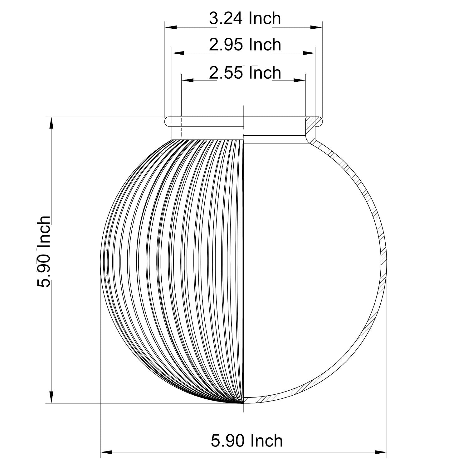 Ceiling Fan Light Covers – Opal White Glass Globes for Ceiling Fan or Flush Mount Lights – Replacement Glass Lamp Shades, Easy to Install Fan Light Globe Replacement