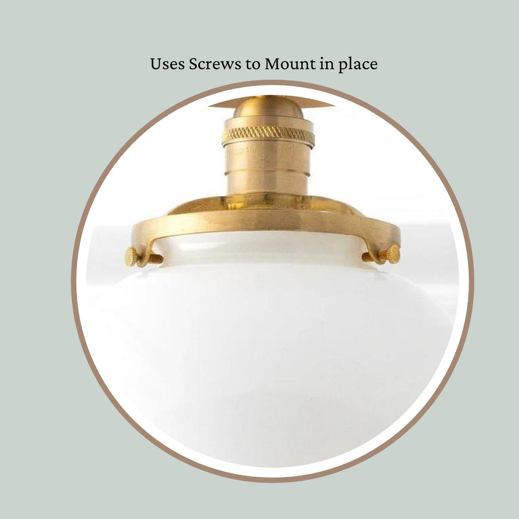 Ceiling Fan Light Covers – Opal White Glass Globes for Ceiling Fan or Flush Mount Lights – Replacement Glass Lamp Shades, Easy to Install Fan Light Globe Replacement