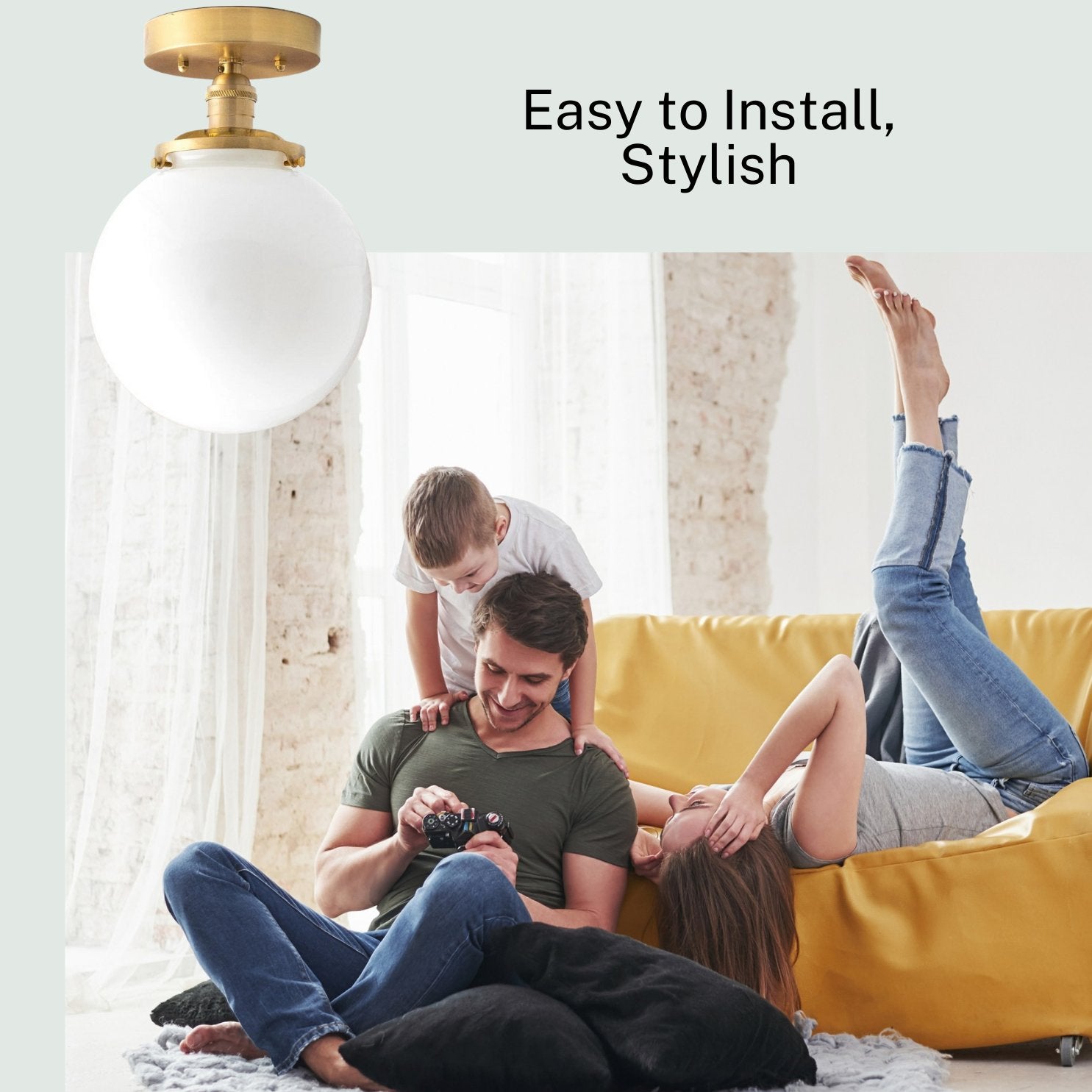 Ceiling Fan Light Covers – Opal White Glass Globes for Ceiling Fan or Flush Mount Lights – Replacement Glass Lamp Shades, Easy to Install Fan Light Globe Replacement