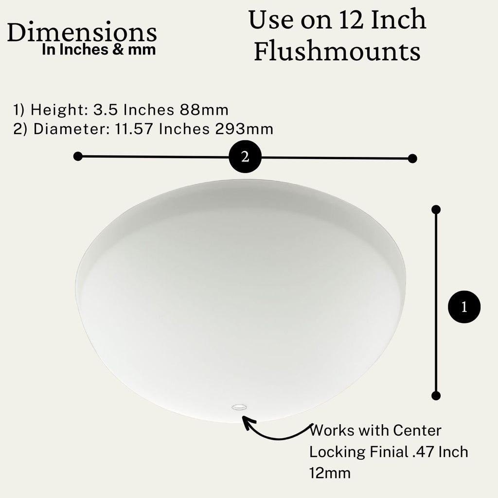 Frosted Glass for Ceiling Fan or Light Fixture