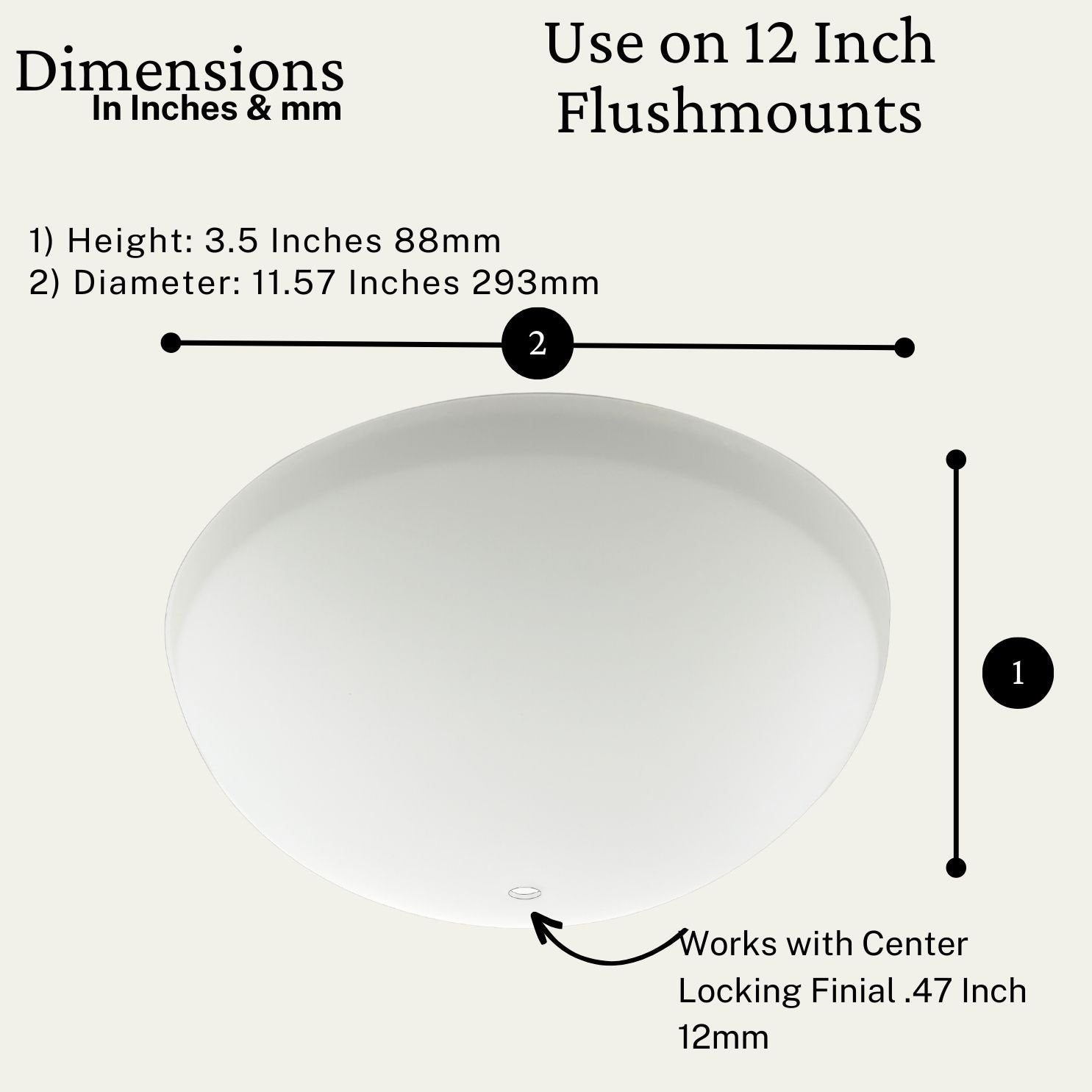 Frosted Glass for Ceiling Fan or Light Fixture