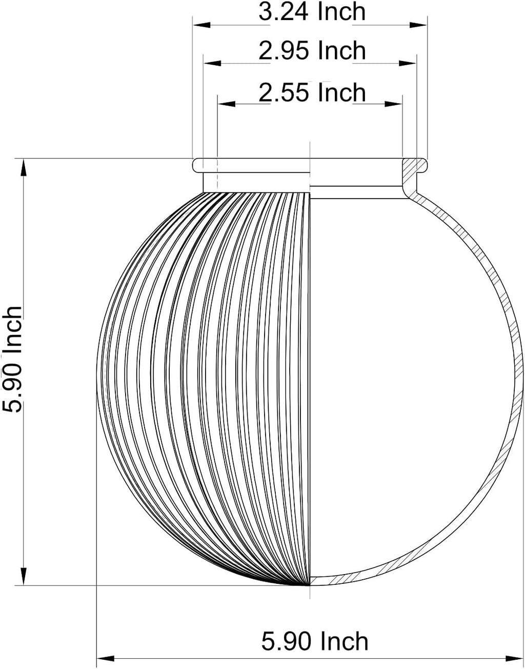 Ceiling Fan Light Covers – Opal White Glass Globes for Ceiling Fan or Flush Mount Lights – Replacement Glass Lamp Shades, Easy to Install Fan Light Globe Replacement