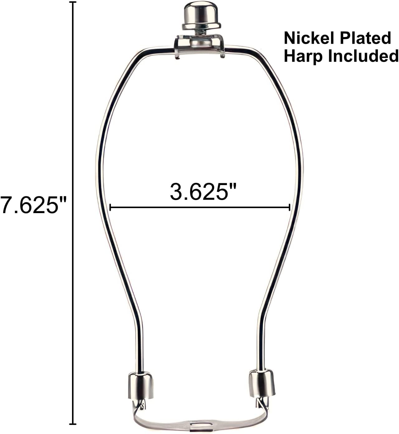 Lamp Shades For Table Lamps - Hand-Crafted Natural Linen Fabric (10" Top x 12" Diam x 9" Tall)- Fits Most Light Fixtures Nickel Spider Harp Included - White Linen Fabric with Nickel Finish (1-Pack)