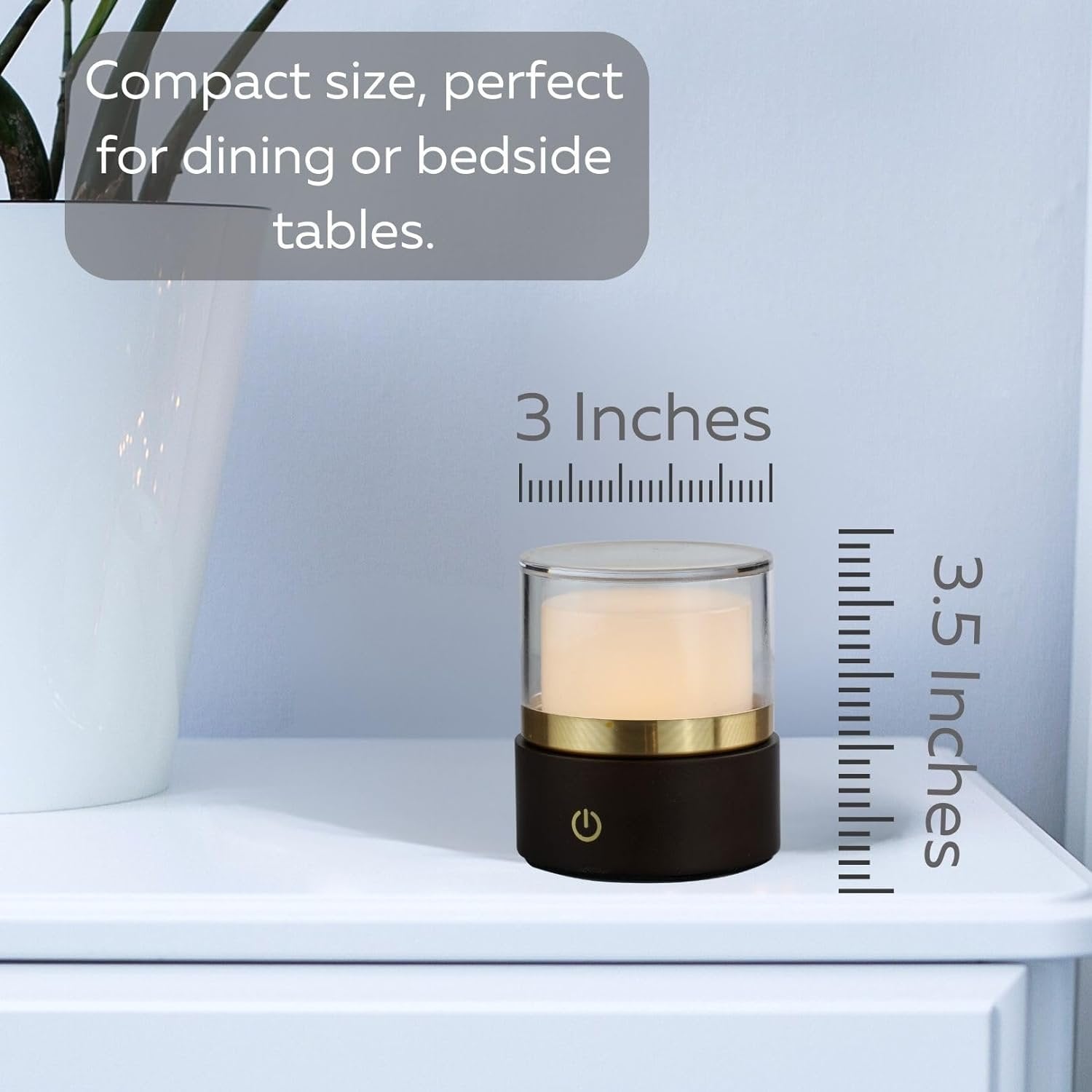 Aurora Rechargeable Cordless Table Lamp – Dimmable LED Lamp for Indoor/Outdoor Dining – Portable Wireless Battery Powered Table Light for Bedroom, Patio, or Living Room