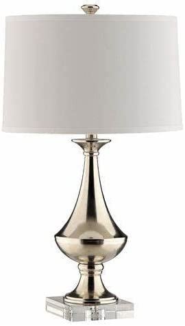 Lamp Shades For Table Lamps - Hand-Crafted Natural Linen Fabric (10" Top x 12" Diam x 9" Tall)- Fits Most Light Fixtures Nickel Spider Harp Included - White Linen Fabric with Nickel Finish (1-Pack)